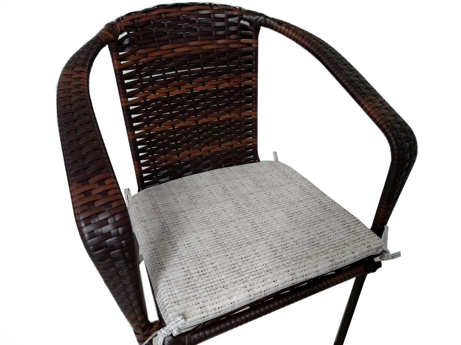 Jogo C 2 Cadeiras + Mesa 60cm Em Fibra Sintética P Varandas