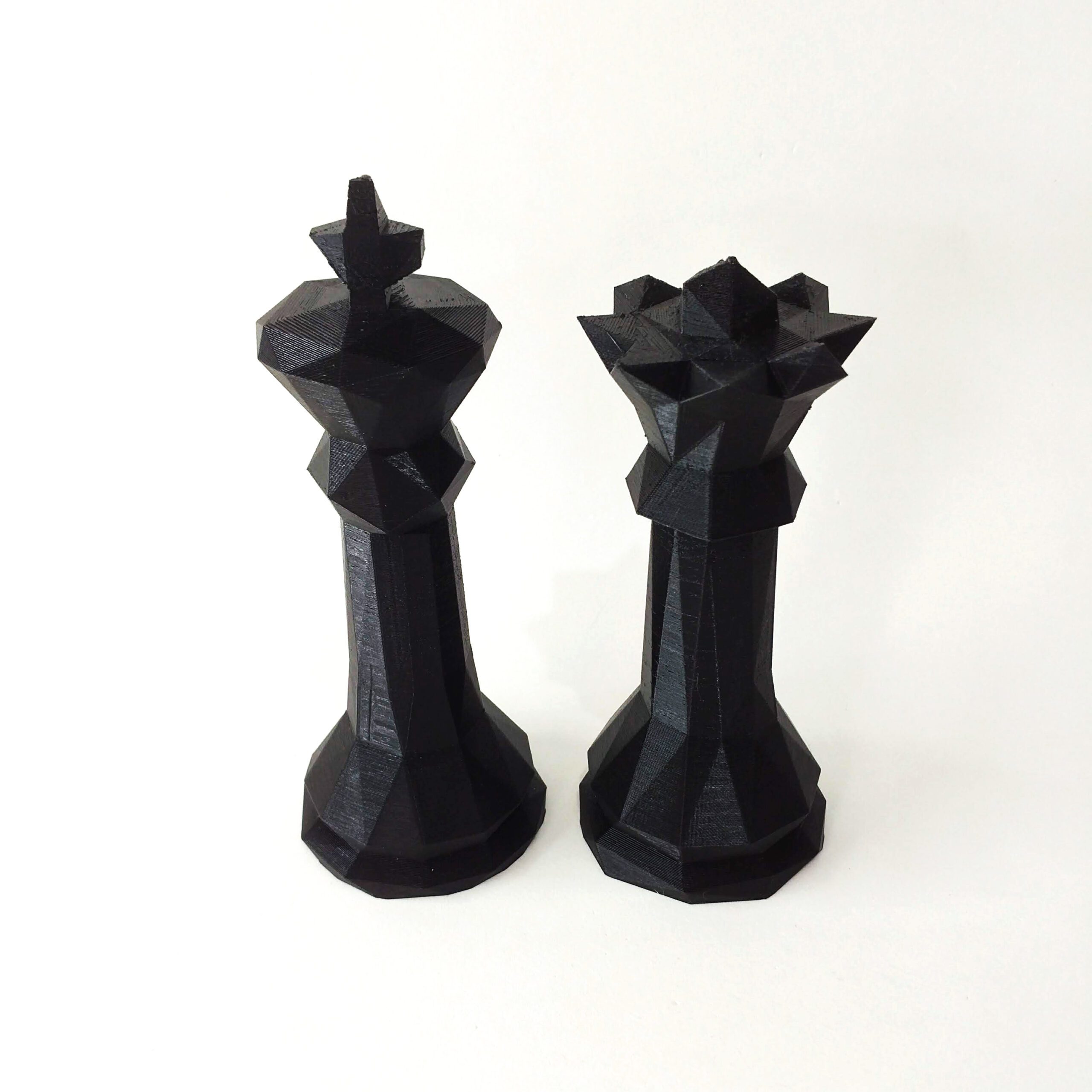 Estatuetas Rei E Rainha – Peças Decorativas De Xadrez – Decoração – Toque  3D – Preto - Capital Decor