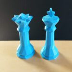 Estatuetas Rei E Rainha – Peças Decorativas De Xadrez – Decoração – Toque  3D – Preto - Capital Decor