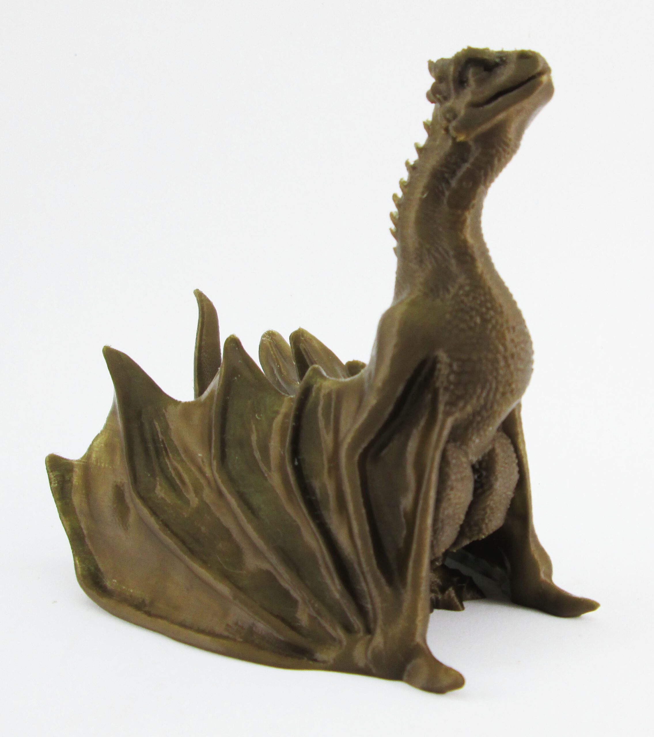 Estatueta Dragão Bebê 10Cm Altura – Toque 3D – Bronze - Capital Decor